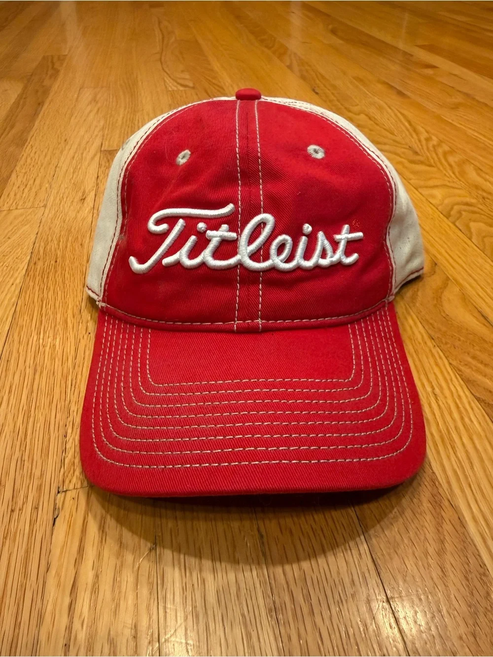 Titleist Red and White Embroidered Logo Baseball Hat